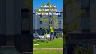 Lumber shot like darts into the side of a hotel 🌪️ [upl. by Hnahk]