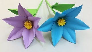 How to Make Beautiful Flower with Paper  Making Paper Flowers Step by Step  DIY Paper Flowers [upl. by Trixy]