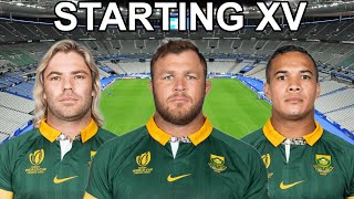 My Updated SPRINGBOKS Finals Starting XV for RUGBY WORLD CUP 2023 [upl. by Cheston]