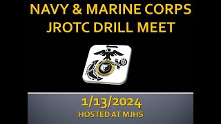 MJHS MCJROTC Drill Team Navy amp Marine Corps JROTC Drill Meet 1132024 [upl. by Rebliw]