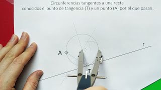 Circunferencias tangentes a una recta [upl. by Ruberta]