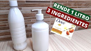 SABONETE LÍQUIDO SUPER HIDRATANTE E MUITO PERFUMADO  COM SOMENTE 3 INGREDIENTES [upl. by Magulac725]