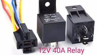 How to wire automotive relay 12VDC 40A [upl. by Sachiko778]