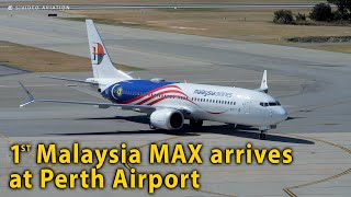 MAX 8  Malaysia Airlines 9MMVB at Perth Airport for the first time on October 27 2024 [upl. by Lehte]