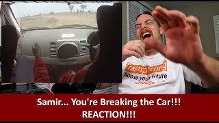 American Reacts to SamirYoure breaking the car REACTION [upl. by Retxab761]