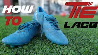 LEARN TO TIE YOUR FOOTBALL SHOE LACE  SOCCER SOLE [upl. by Netsrijk4]