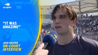 Jack Draper OnCourt Interview  2024 US Open Round 3 [upl. by Hayyim358]