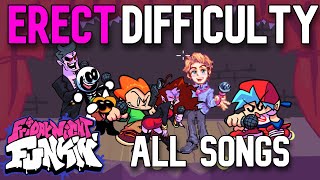 Friday Night Funkins New quotERECTquot Difficulty All Songs [upl. by Aelsel]