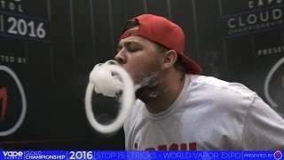 VC Cloud Championship 2016  World Vapor Expo  Vape Tricks [upl. by Reppart]