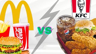 McDonalds vs KFC  Worlds largest Fast Food chains  Favorite Fast Food meals  Food Lovers 🍗🍔🍟️🥤 [upl. by Wendye]