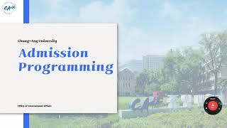 ChungAng University Admission Programming [upl. by Hploda]