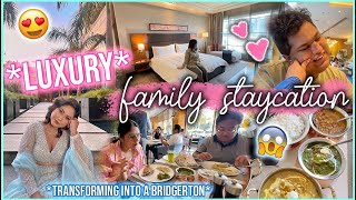 Taking My Family On A LUXURY Staycation 😍Im a BRIDGERTON ✨VLOG  ThatQuirkyMiss [upl. by Naj371]