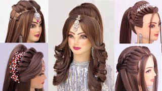 5 bridal hairstyles kashees l Easy Diwali hairstyle l Front variation l wedding hairstyles kashees [upl. by Airetas732]