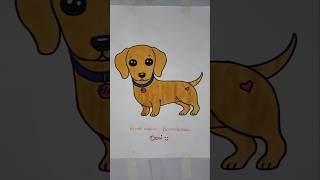 Cachorrinho fofinho desenho animado infantil pintando desenhos com tinta e canetinhas brincadeiras [upl. by Marashio]