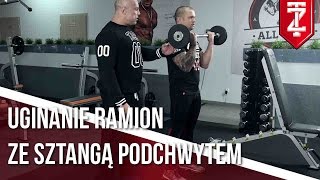 BICEPS ĆWICZENIA  Uginanie ramion ze sztangą podchwytemPodstawy dla początkującychM Karmowski [upl. by Yeung]