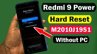 Redmi 9 Power M2010J19S1 Hard Reset  Redmi 9 Power Factory ResetPattrenPin Unlock Without PC [upl. by Mellie]