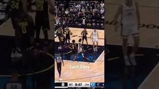 Zach Edey first NBA basket is a put back dunk vs the Jazz nba [upl. by Darn671]