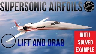 High Speed Aerodynamics Part 1 Lift and Drag on Supersonic Airfoil  SOLVED EXAMPLE [upl. by Flinn311]