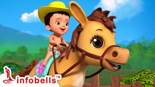 Chal Mere Ghode Chal Chal Chal  Hindi Rhymes for Children  Infobells [upl. by Sakmar]