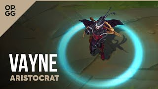 League of Legends Aristocrat Vayne OPGG Skin Review [upl. by Alfons]