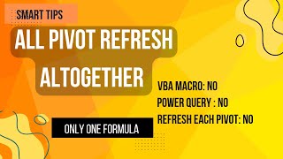 Refresh All Pivot Tables Altogether in Excel A Formula amp Shortcut keyMISXLHindi Tutorial [upl. by Ellehsram]