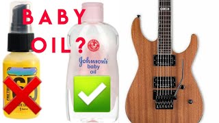 How to clean amp rehydrate your guitar fretboard with baby oil [upl. by Iad]