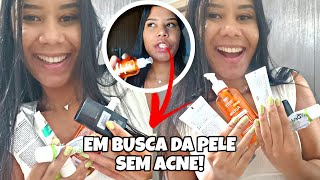 PRODUTOS PARA PELE OLEOSA E ACNEICA espinhas acne [upl. by Ahsitil]