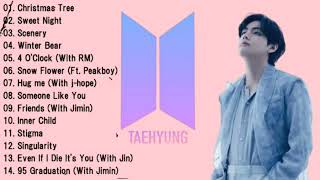 V TAEHYUNG ALL SONGS PLAYLIST  BEST SONG OF V BTS  solo [upl. by Ahseki]