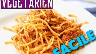 ➳ Spaghetti bolognaise végan sans gluten en 10 minutes [upl. by Ellehsad]