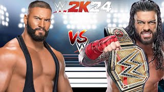 WWE 2K24 BRON BREAKKER VS ROMAN REIGNS FOR THE WWE UNDISPUTED UNIVERSAL CHAMPIONSHIP BELT [upl. by Syst]