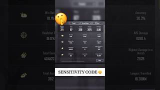 SENSITIVITY CODE 🤫  wait for end bgmi [upl. by Kassab]