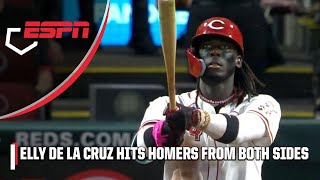 Elly De La Cruz hits 2 spectacular HRs from BOTH SIDES OF THE PLATE 🤯  ESPN MLB [upl. by Dennett]