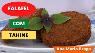 FALAFEL COM TAHINE  Ana maria Braga mais você Receita de hoje 231020  Bolinho de grão de bico [upl. by Llewoh]