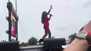 Gimme Shelter with Chanel Haynes The Rolling Stones at 2024 JazzFest Thursday May 2 shot close [upl. by Ryhpez9]