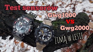 Casio Gshock mudmaster Gwg1000 I Gwg2000 test sensorów w lesie zimą [upl. by Brynn]