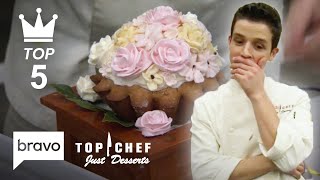 Top 5 Wild Dessert Challenges Mashup  Top Chef [upl. by Ynohtnael]