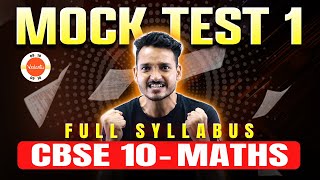 MOCK TEST of Class 10 Maths Full Syllabus 🔥 CBSE 2024 One Shot Revision amp Most Important Questions 🎯 [upl. by Sadye904]