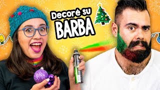 Mi AMIGO me dejó DECORAR SU BARBA Saquen el glitter 🧔🎄Craftingeek [upl. by Sabba491]