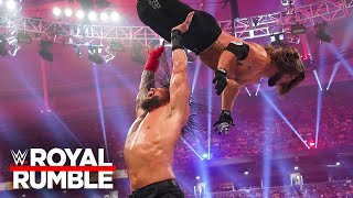 Roman Reigns vs Randy Orton vs AJ Styles vs LA Knight Royal Rumble 2024 highlights [upl. by Neeluj848]