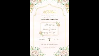 Taha Zakarya and Nurul Quratulaini Wedding Org [upl. by Suki]