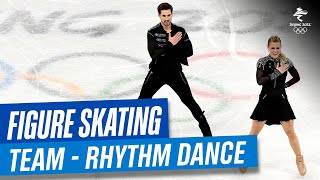 Figure Skating Team Event  Ice Dance Rhythm Dance  Full Replay  Beijing2022 [upl. by Getter465]