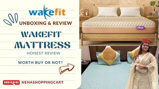 Wakefit Mattress  UNBOXING amp REVIEW  EcoLatex Plus Mattress  in Hindi  Wakefit  by Neha [upl. by Edahsalof]