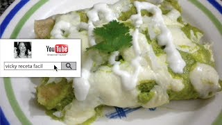 ENCHILADAS SUIZAS  Vicky Receta Facil [upl. by Estella]