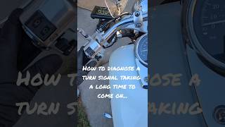 How to diagnose a turn signal taking a long time to come on howto motorcycle mechanic diagnose [upl. by Allianora]