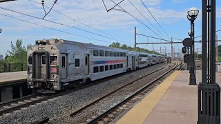 Three NJ Transit trains and one Amtrak Regional through Secaucus [upl. by Frisse]