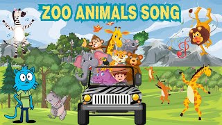 Wild Animals Song  Lets Go To The Zoo  Jungle and Safari Animal Song [upl. by Zetnas]