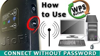 JioFi Hotspot Connect Without Password Your PCLaptop Using WPS Button [upl. by Nayt99]