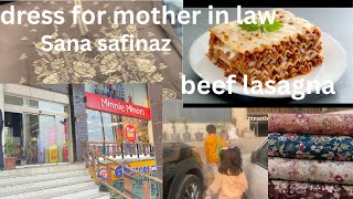 beef lasagna my recepie Sana safinaz winter dress with shawl [upl. by Oicelem]