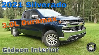 2021 Silverado 30 Duramax with Gideon interior Walk around [upl. by Atikahc]