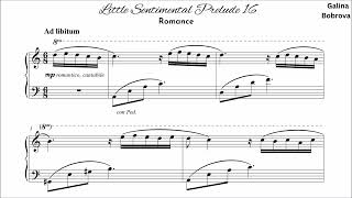 Galina Bobrova «Little Sentimental Prelude 16 romance» for piano [upl. by Oikim]